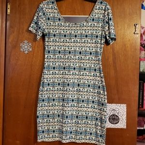 Aztec Print Body-Con Dress